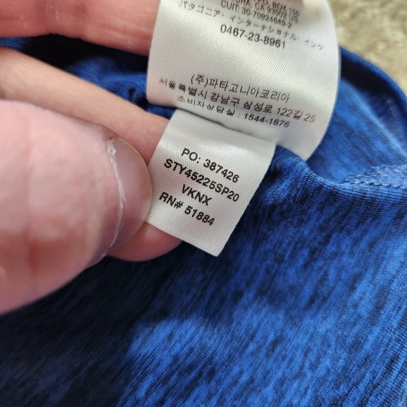 Patagonia Shirt Women Medium Capilene Cool Daily Blue Lightweight Performance - Picture 9 of 10